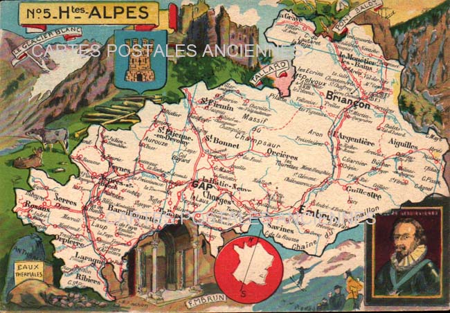 Cartes postales anciennes > CARTES POSTALES > carte postale ancienne > cartes-postales-ancienne.com Provence alpes cote d'azur Hautes alpes Briancon