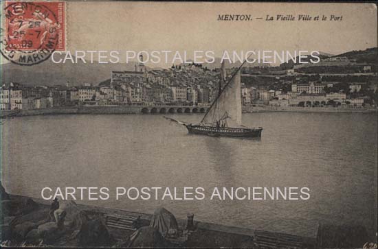 Cartes postales anciennes > CARTES POSTALES > carte postale ancienne > cartes-postales-ancienne.com Provence alpes cote d'azur Alpes maritimes Menton