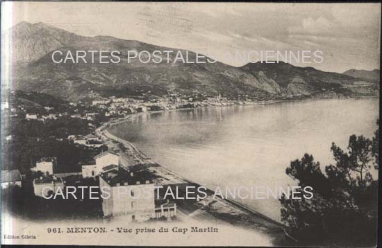 Cartes postales anciennes > CARTES POSTALES > carte postale ancienne > cartes-postales-ancienne.com Provence alpes cote d'azur Alpes maritimes Menton