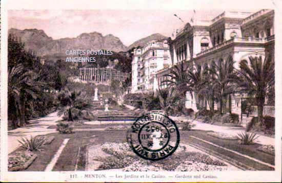 Cartes postales anciennes > CARTES POSTALES > carte postale ancienne > cartes-postales-ancienne.com Provence alpes cote d'azur Alpes maritimes Menton