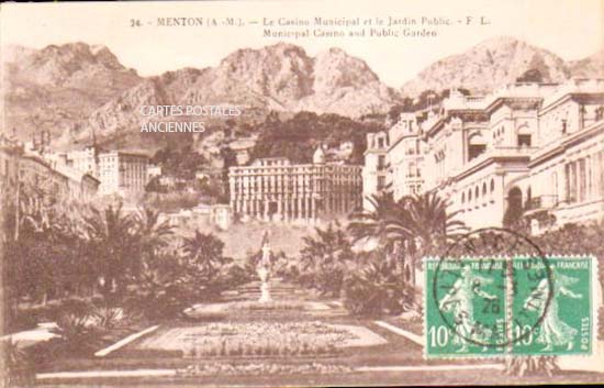 Cartes postales anciennes > CARTES POSTALES > carte postale ancienne > cartes-postales-ancienne.com Provence alpes cote d'azur Alpes maritimes Menton