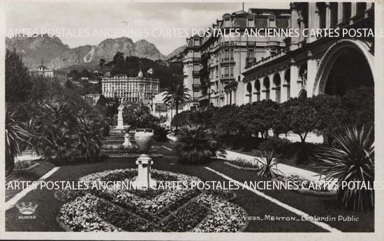 Cartes postales anciennes > CARTES POSTALES > carte postale ancienne > cartes-postales-ancienne.com Provence alpes cote d'azur Alpes maritimes Menton