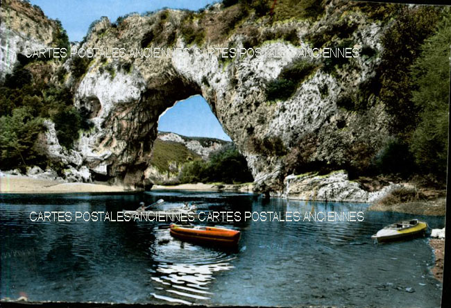 Cartes postales anciennes > CARTES POSTALES > carte postale ancienne > cartes-postales-ancienne.com Auvergne rhone alpes Ardeche Vallon Pont D Arc