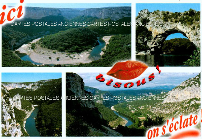 Cartes postales anciennes > CARTES POSTALES > carte postale ancienne > cartes-postales-ancienne.com Auvergne rhone alpes Ardeche Vallon Pont D Arc