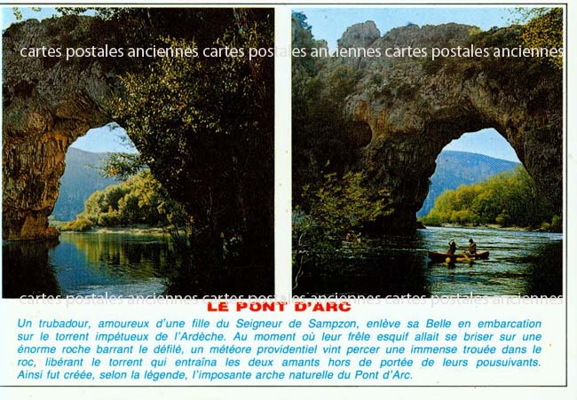 Cartes postales anciennes > CARTES POSTALES > carte postale ancienne > cartes-postales-ancienne.com Auvergne rhone alpes Ardeche Vallon Pont D Arc