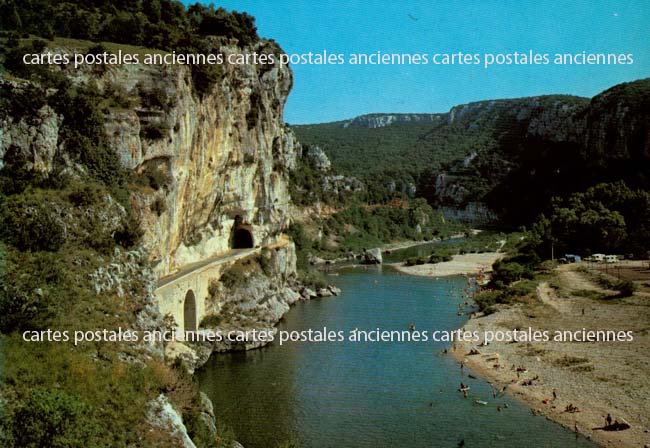 Cartes postales anciennes > CARTES POSTALES > carte postale ancienne > cartes-postales-ancienne.com Auvergne rhone alpes Ardeche Vallon Pont D Arc