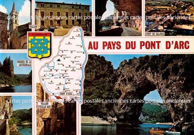 Cartes postales anciennes > CARTES POSTALES > carte postale ancienne > cartes-postales-ancienne.com Auvergne rhone alpes Ardeche Vallon Pont D Arc