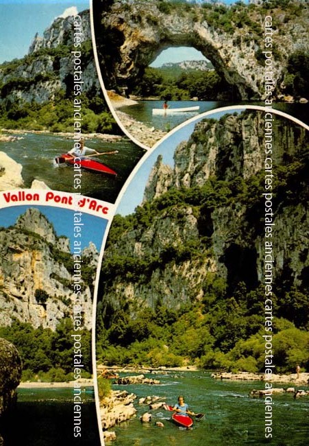 Cartes postales anciennes > CARTES POSTALES > carte postale ancienne > cartes-postales-ancienne.com Auvergne rhone alpes Ardeche Vallon Pont D Arc