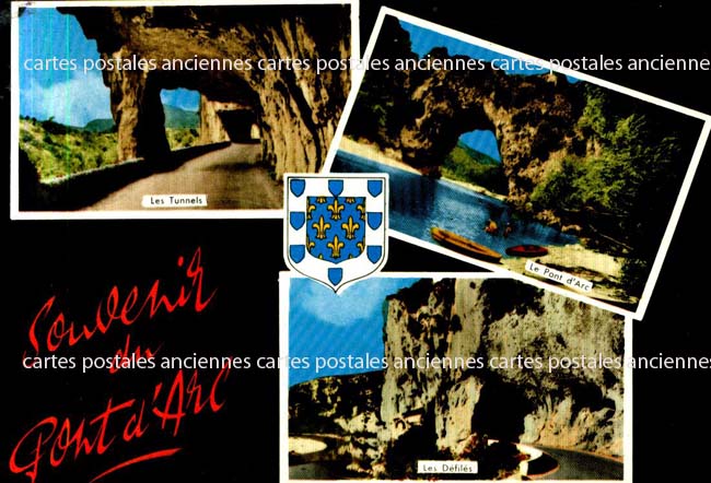 Cartes postales anciennes > CARTES POSTALES > carte postale ancienne > cartes-postales-ancienne.com Auvergne rhone alpes Ardeche Vallon Pont D Arc