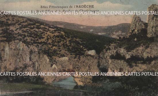 Cartes postales anciennes > CARTES POSTALES > carte postale ancienne > cartes-postales-ancienne.com Auvergne rhone alpes Ardeche Vallon Pont D Arc