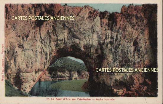 Cartes postales anciennes > CARTES POSTALES > carte postale ancienne > cartes-postales-ancienne.com Auvergne rhone alpes Ardeche Vallon Pont D Arc