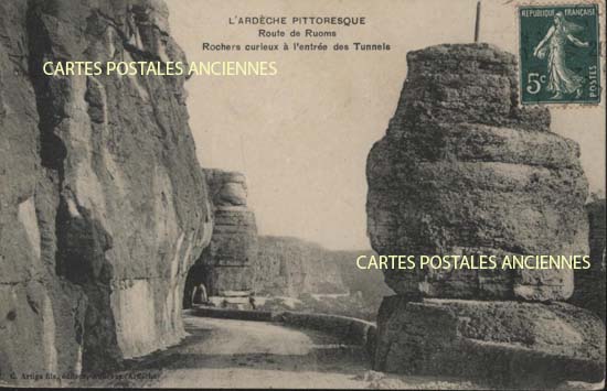 Cartes postales anciennes > CARTES POSTALES > carte postale ancienne > cartes-postales-ancienne.com Auvergne rhone alpes Ardeche Ruoms