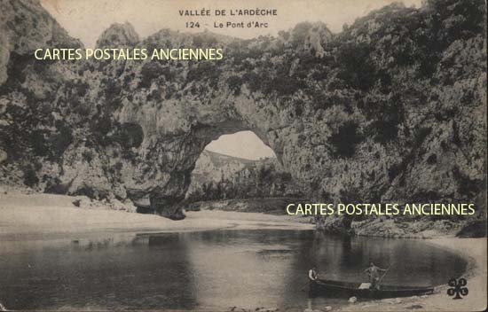 Cartes postales anciennes > CARTES POSTALES > carte postale ancienne > cartes-postales-ancienne.com Auvergne rhone alpes Ardeche Vallon Pont D Arc