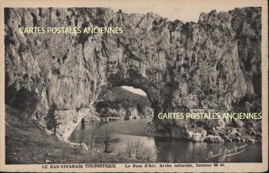 Cartes postales anciennes > CARTES POSTALES > carte postale ancienne > cartes-postales-ancienne.com Auvergne rhone alpes Ardeche Vallon Pont D Arc