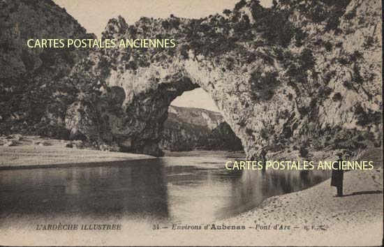 Cartes postales anciennes > CARTES POSTALES > carte postale ancienne > cartes-postales-ancienne.com Auvergne rhone alpes Ardeche Vallon Pont D Arc