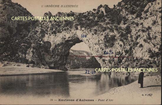 Cartes postales anciennes > CARTES POSTALES > carte postale ancienne > cartes-postales-ancienne.com Auvergne rhone alpes Ardeche Vallon Pont D Arc