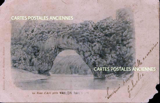 Cartes postales anciennes > CARTES POSTALES > carte postale ancienne > cartes-postales-ancienne.com Auvergne rhone alpes Ardeche Vallon Pont D Arc