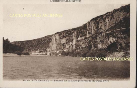 Cartes postales anciennes > CARTES POSTALES > carte postale ancienne > cartes-postales-ancienne.com Auvergne rhone alpes Ardeche Vallon Pont D Arc