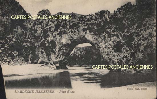 Cartes postales anciennes > CARTES POSTALES > carte postale ancienne > cartes-postales-ancienne.com Ardeche 07 Vallon Pont D Arc