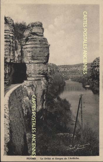 Cartes postales anciennes > CARTES POSTALES > carte postale ancienne > cartes-postales-ancienne.com Auvergne rhone alpes Ardeche Ruoms