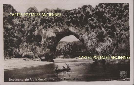 Cartes postales anciennes > CARTES POSTALES > carte postale ancienne > cartes-postales-ancienne.com Auvergne rhone alpes Ardeche Vallon Pont D Arc