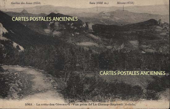 Cartes postales anciennes > CARTES POSTALES > carte postale ancienne > cartes-postales-ancienne.com Auvergne rhone alpes Ardeche Lachamp Raphael