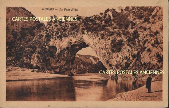 Cartes postales anciennes > CARTES POSTALES > carte postale ancienne > cartes-postales-ancienne.com Auvergne rhone alpes Ardeche Vallon Pont D Arc