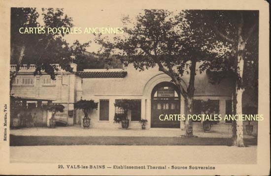 Cartes postales anciennes > CARTES POSTALES > carte postale ancienne > cartes-postales-ancienne.com Auvergne rhone alpes Ardeche Vals Les Bains