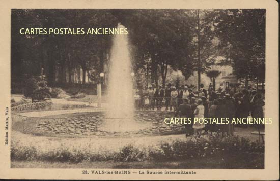 Cartes postales anciennes > CARTES POSTALES > carte postale ancienne > cartes-postales-ancienne.com Auvergne rhone alpes Ardeche Vals Les Bains