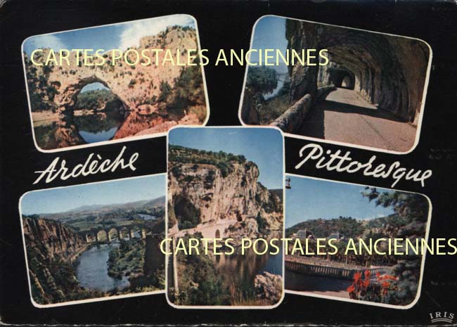 Cartes postales anciennes > CARTES POSTALES > carte postale ancienne > cartes-postales-ancienne.com Auvergne rhone alpes Ardeche Vallon Pont D Arc