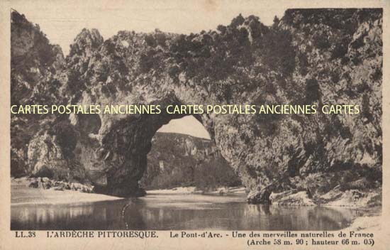 Cartes postales anciennes > CARTES POSTALES > carte postale ancienne > cartes-postales-ancienne.com Auvergne rhone alpes Ardeche Vallon Pont D Arc