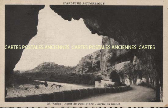 Cartes postales anciennes > CARTES POSTALES > carte postale ancienne > cartes-postales-ancienne.com Auvergne rhone alpes Ardeche Vallon Pont D Arc