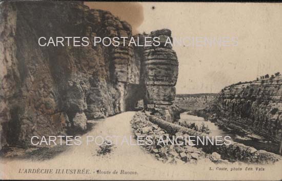 Cartes postales anciennes > CARTES POSTALES > carte postale ancienne > cartes-postales-ancienne.com Auvergne rhone alpes Ardeche Ruoms