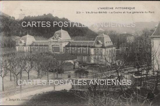 Cartes postales anciennes > CARTES POSTALES > carte postale ancienne > cartes-postales-ancienne.com Auvergne rhone alpes Ardeche Vals Les Bains