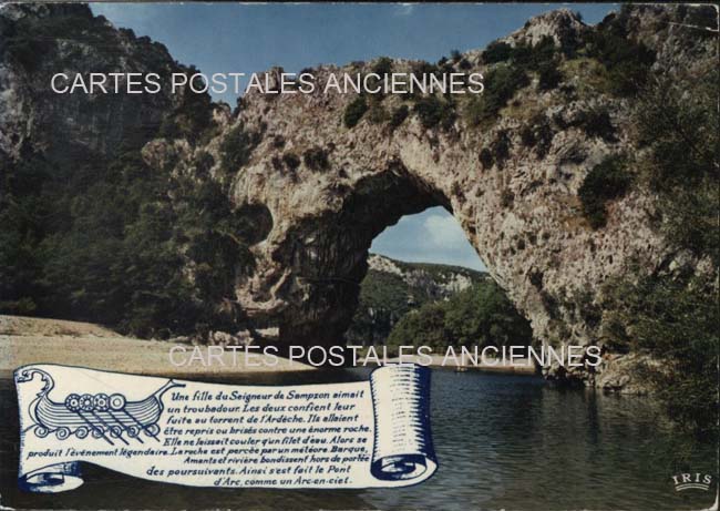 Cartes postales anciennes > CARTES POSTALES > carte postale ancienne > cartes-postales-ancienne.com Auvergne rhone alpes Ardeche Vallon Pont D Arc