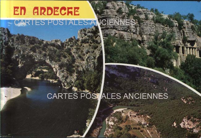 Cartes postales anciennes > CARTES POSTALES > carte postale ancienne > cartes-postales-ancienne.com Auvergne rhone alpes Ardeche Vallon Pont D Arc