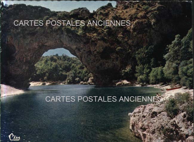 Cartes postales anciennes > CARTES POSTALES > carte postale ancienne > cartes-postales-ancienne.com Auvergne rhone alpes Ardeche Vallon Pont D Arc