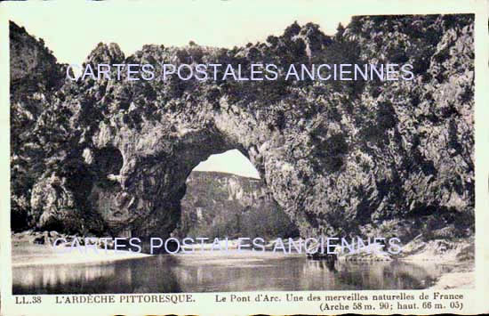 Cartes postales anciennes > CARTES POSTALES > carte postale ancienne > cartes-postales-ancienne.com Auvergne rhone alpes Ardeche Vallon Pont D Arc