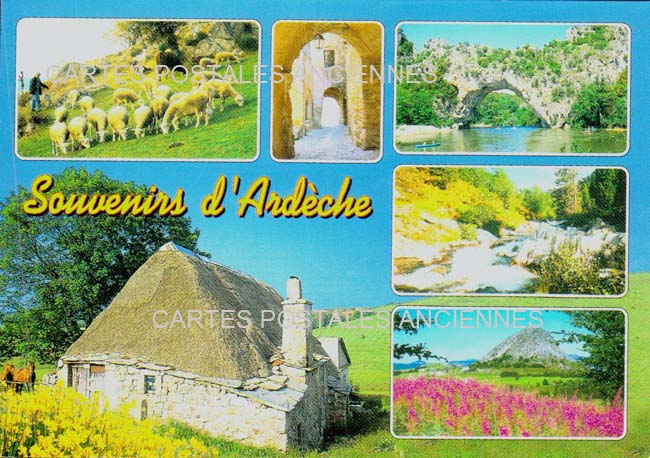 Cartes postales anciennes > CARTES POSTALES > carte postale ancienne > cartes-postales-ancienne.com Auvergne rhone alpes Ardeche Vallon Pont D Arc