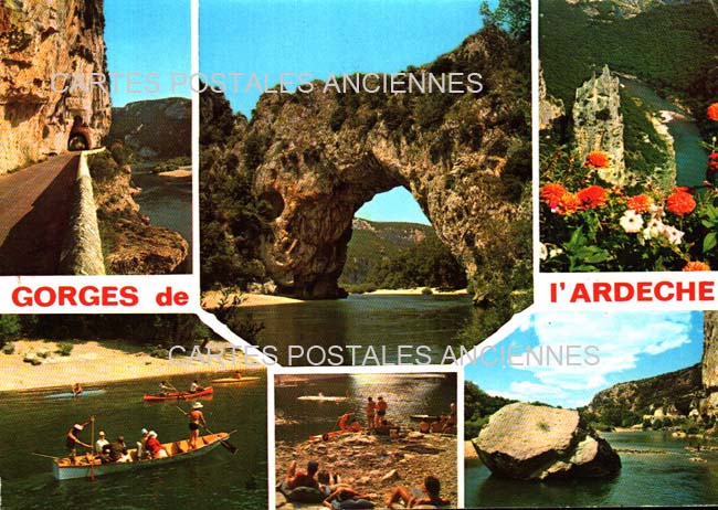 Cartes postales anciennes > CARTES POSTALES > carte postale ancienne > cartes-postales-ancienne.com Auvergne rhone alpes Ardeche Vallon Pont D Arc