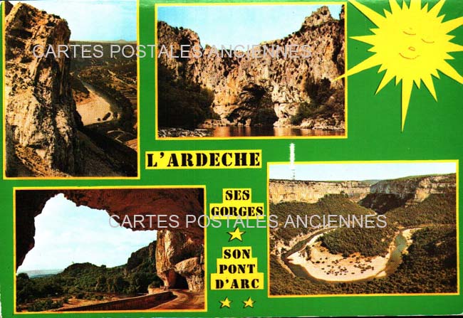 Cartes postales anciennes > CARTES POSTALES > carte postale ancienne > cartes-postales-ancienne.com Auvergne rhone alpes Ardeche Vallon Pont D Arc