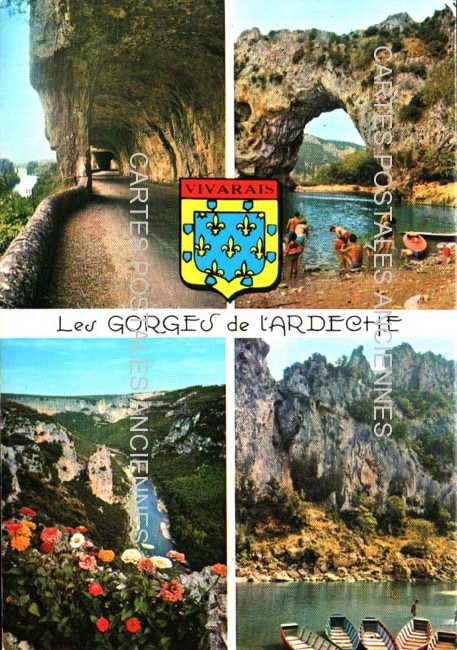 Cartes postales anciennes > CARTES POSTALES > carte postale ancienne > cartes-postales-ancienne.com Auvergne rhone alpes Ardeche Vallon Pont D Arc