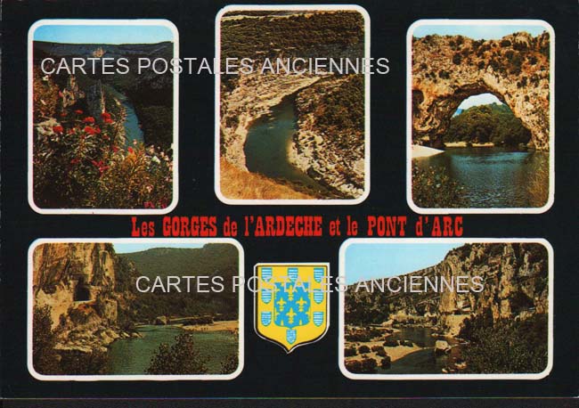 Cartes postales anciennes > CARTES POSTALES > carte postale ancienne > cartes-postales-ancienne.com Auvergne rhone alpes Ardeche Vallon Pont D Arc