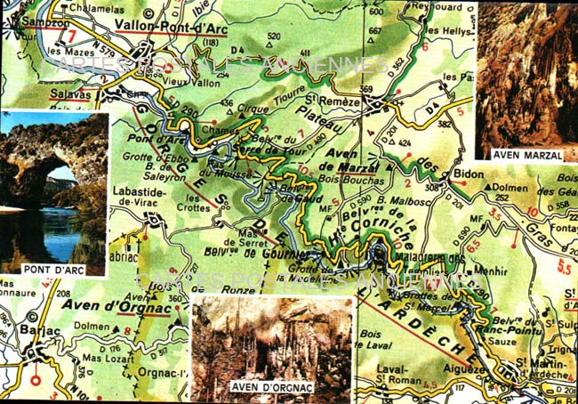 Cartes postales anciennes > CARTES POSTALES > carte postale ancienne > cartes-postales-ancienne.com Auvergne rhone alpes Ardeche Vallon Pont D Arc