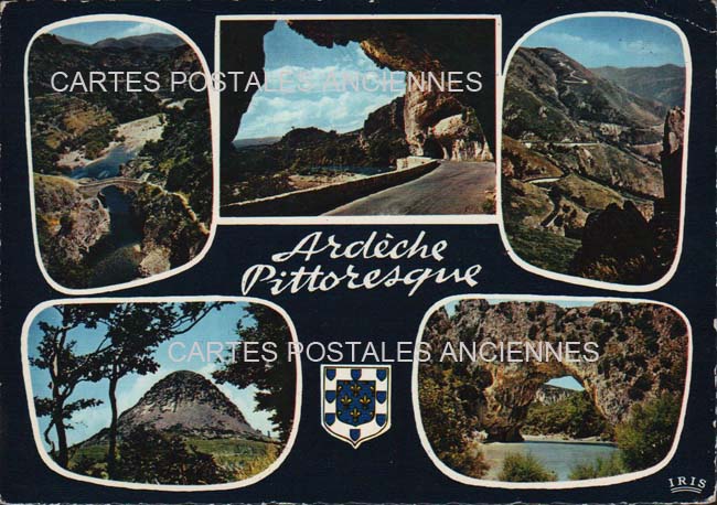 Cartes postales anciennes > CARTES POSTALES > carte postale ancienne > cartes-postales-ancienne.com Auvergne rhone alpes Ardeche Vallon Pont D Arc