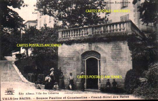 Cartes postales anciennes > CARTES POSTALES > carte postale ancienne > cartes-postales-ancienne.com Auvergne rhone alpes Ardeche Vals Les Bains