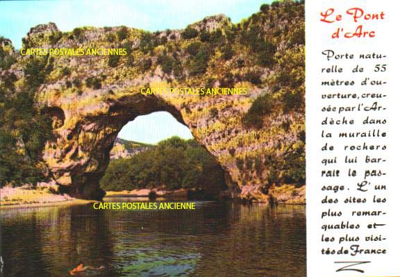 Cartes postales anciennes > CARTES POSTALES > carte postale ancienne > cartes-postales-ancienne.com Auvergne rhone alpes Ardeche Vallon Pont D Arc