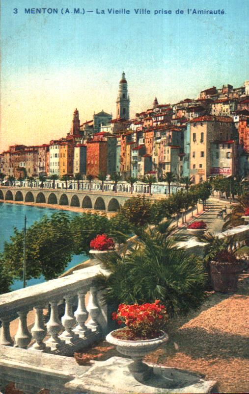 Cartes postales anciennes > CARTES POSTALES > carte postale ancienne > cartes-postales-ancienne.com Provence alpes cote d'azur Alpes maritimes Menton