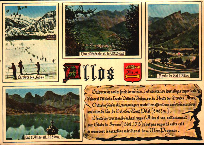 Cartes postales anciennes > CARTES POSTALES > carte postale ancienne > cartes-postales-ancienne.com Provence alpes cote d'azur Hautes alpes Allos