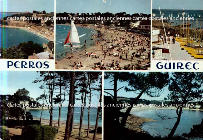 Cartes postales anciennes > CARTES POSTALES > carte postale ancienne > cartes-postales-ancienne.com Bretagne Cote d'armor Perros Guirec